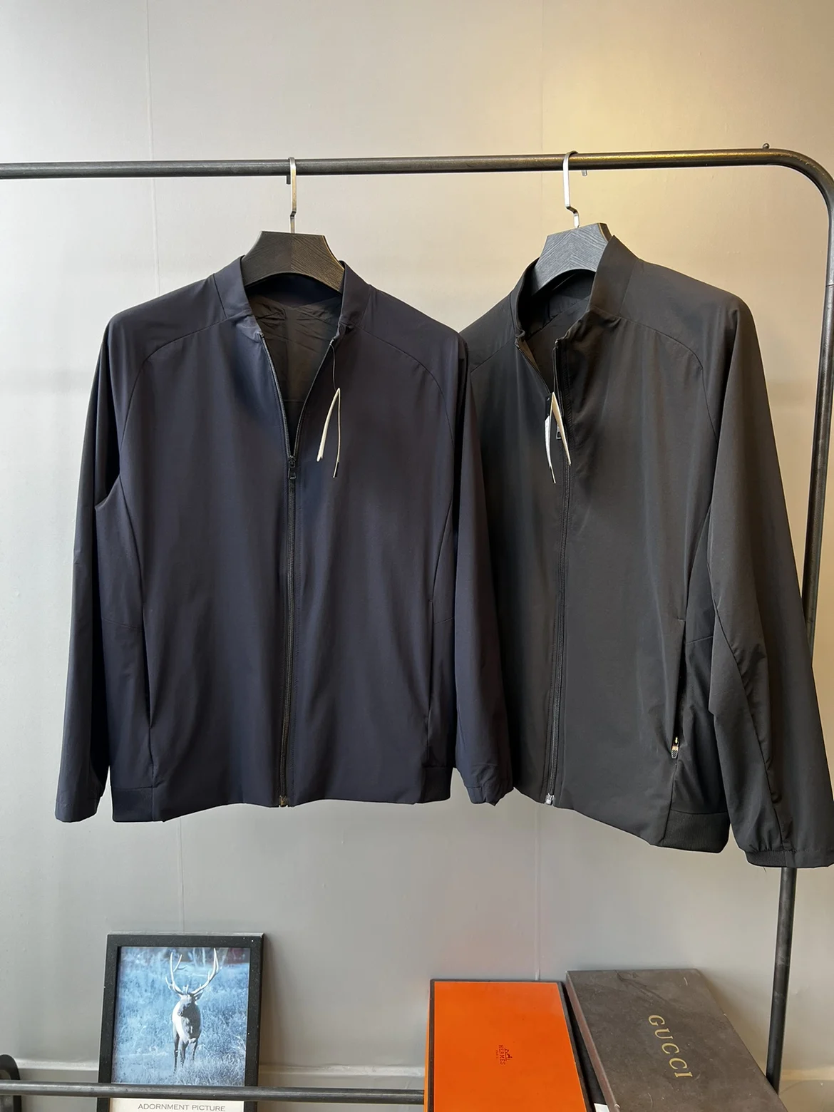 Men's Spring Jacket Casual Running Sport Coat Stand Collar Zipper Lightweight Quick Dry Breathable Fashion Urban Nylon Spandex