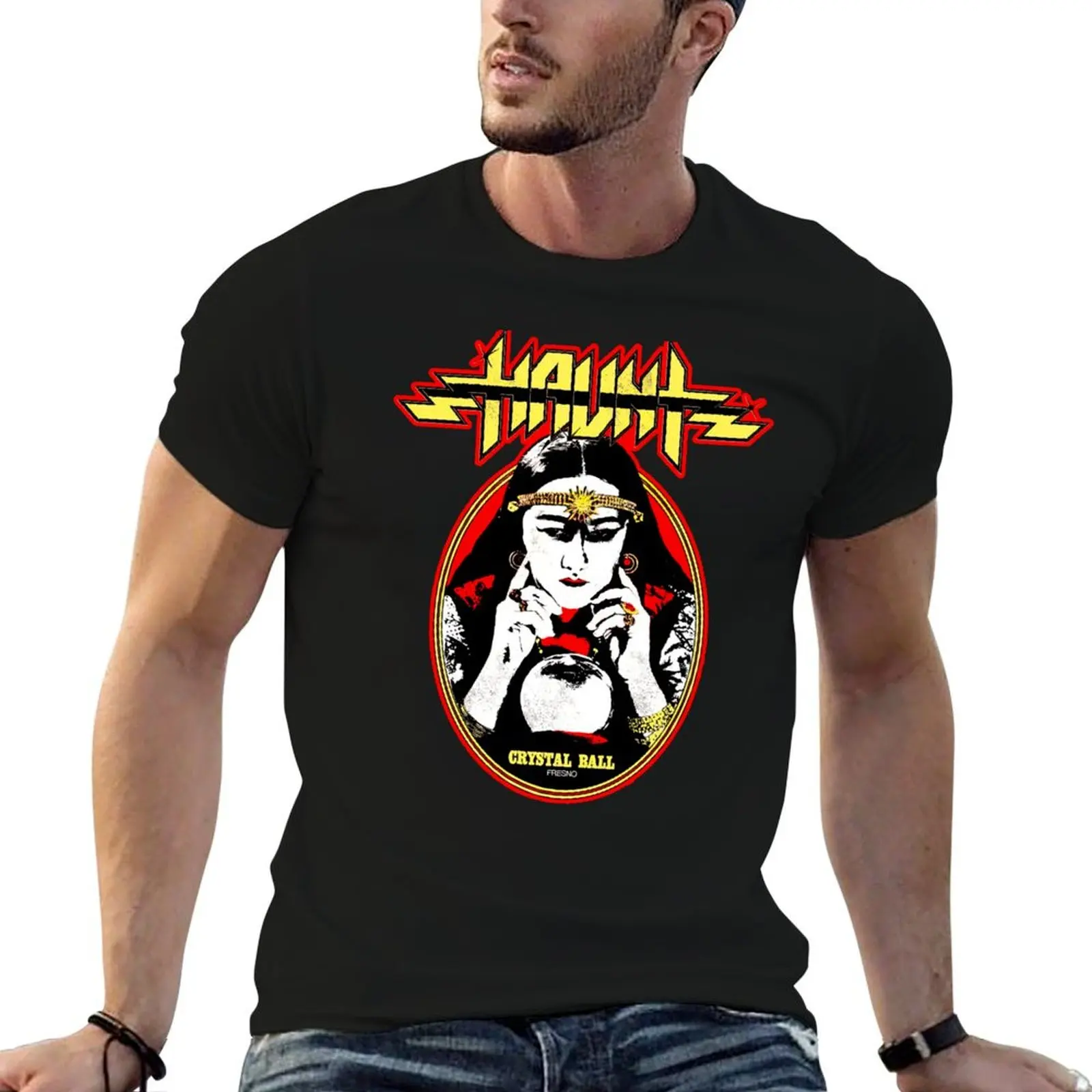 lady fortune teller T-Shirt Casual Loose Short Sleeve Tee for Men