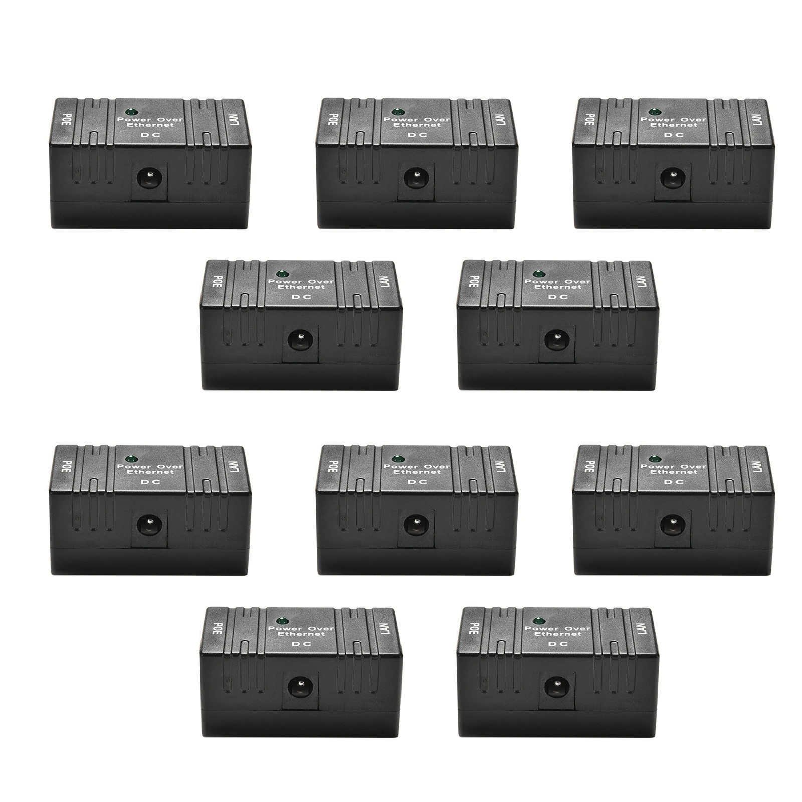10Pcs/Set 10/100Mbp 5V-48V/2A Passive RJ-45 POE Injector Splitter Over Ethernet Adapter For Lan Network Accessories