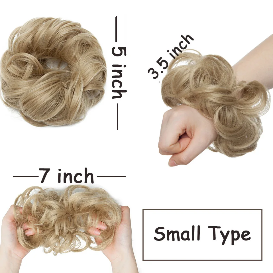Wig hair band disheveled fluffy bun wig hair bun natural high temperature synthetic silk wig curls