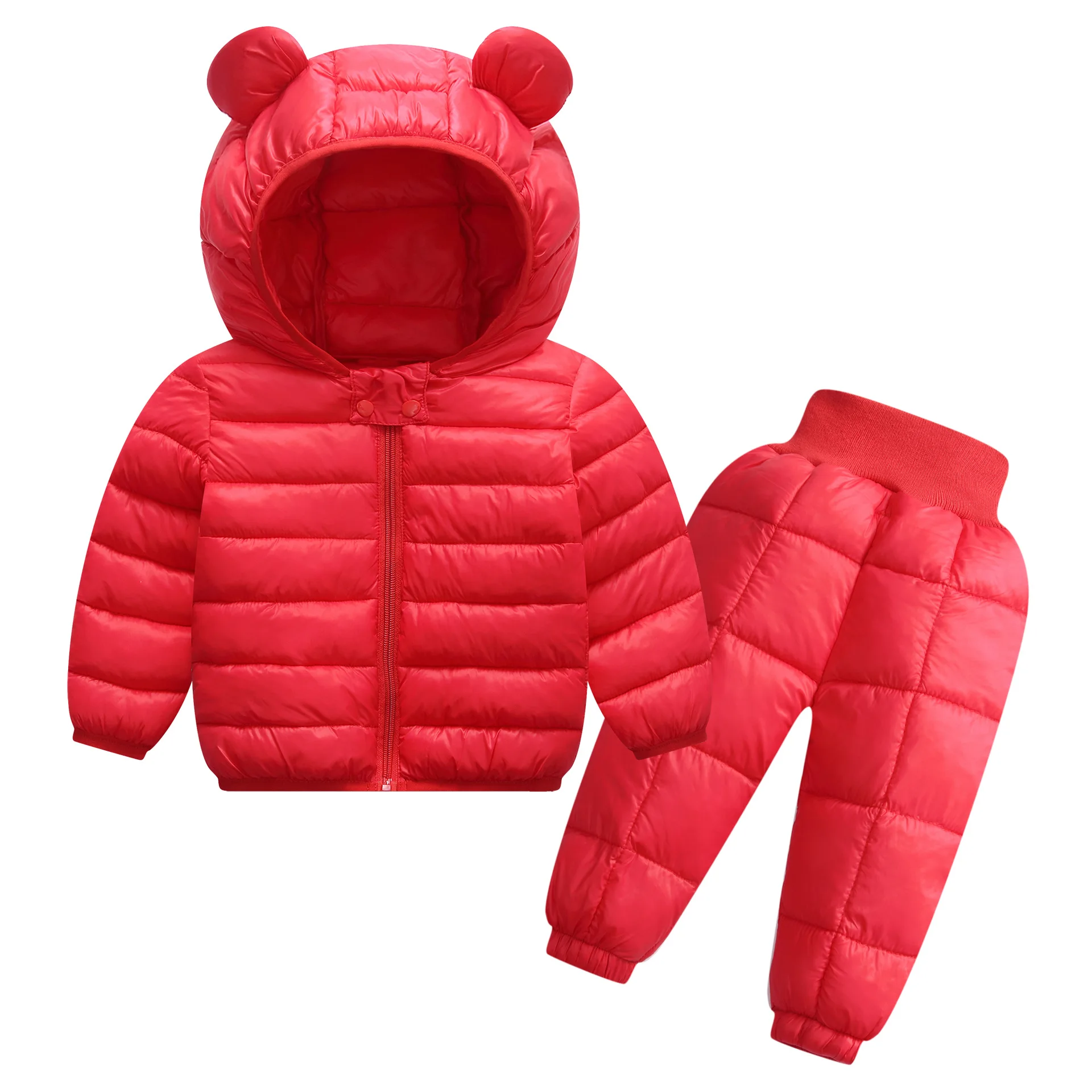 Toddler Winter Baby Girls Boys set di abbigliamento Warm Faux Down Jacket set di vestiti bambini bambini Snowsuit cappotti gilet pantaloni tute