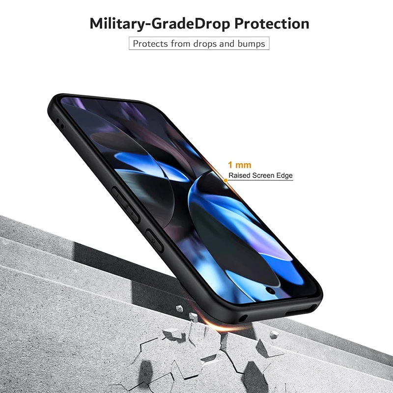 Luxury Matte Silicone Soft Case For Google Pixel 9 Pro XL 8 8A 7 6 Pro Ultra Thin Solid Black Back Cover Frosted Slim TPU Shell