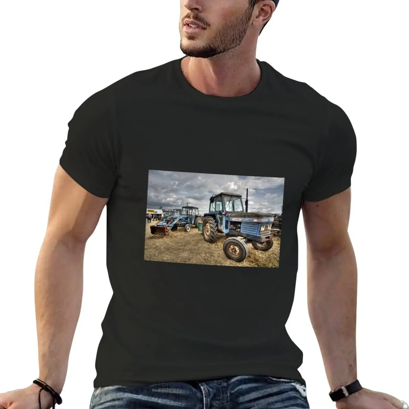 

Leyland Tractors T-Shirt summer tops vintage clothes customs oversized heavyweight t shirts for men