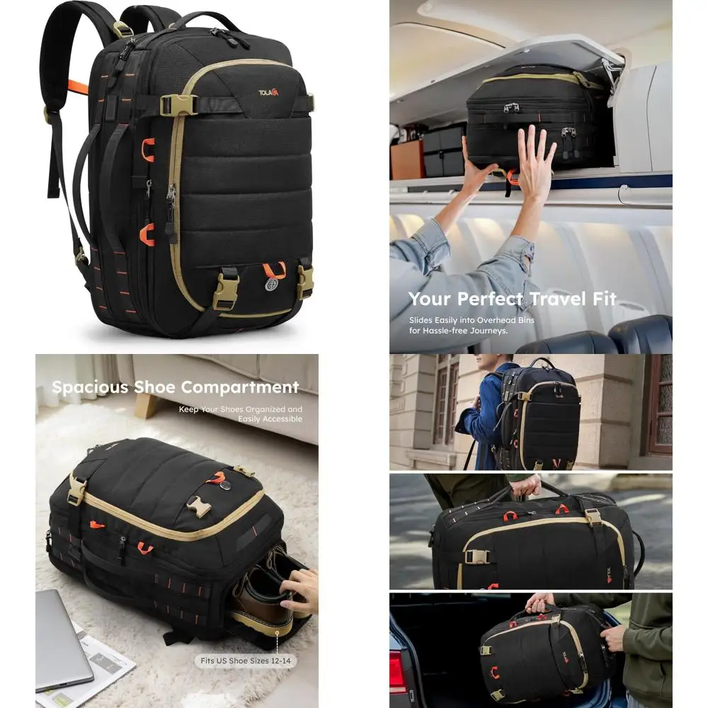 

Дорожный рюкзак с одобрением TSA для легкой безопасности полета, двойные отделения для ноутбука для мужчин и женщин