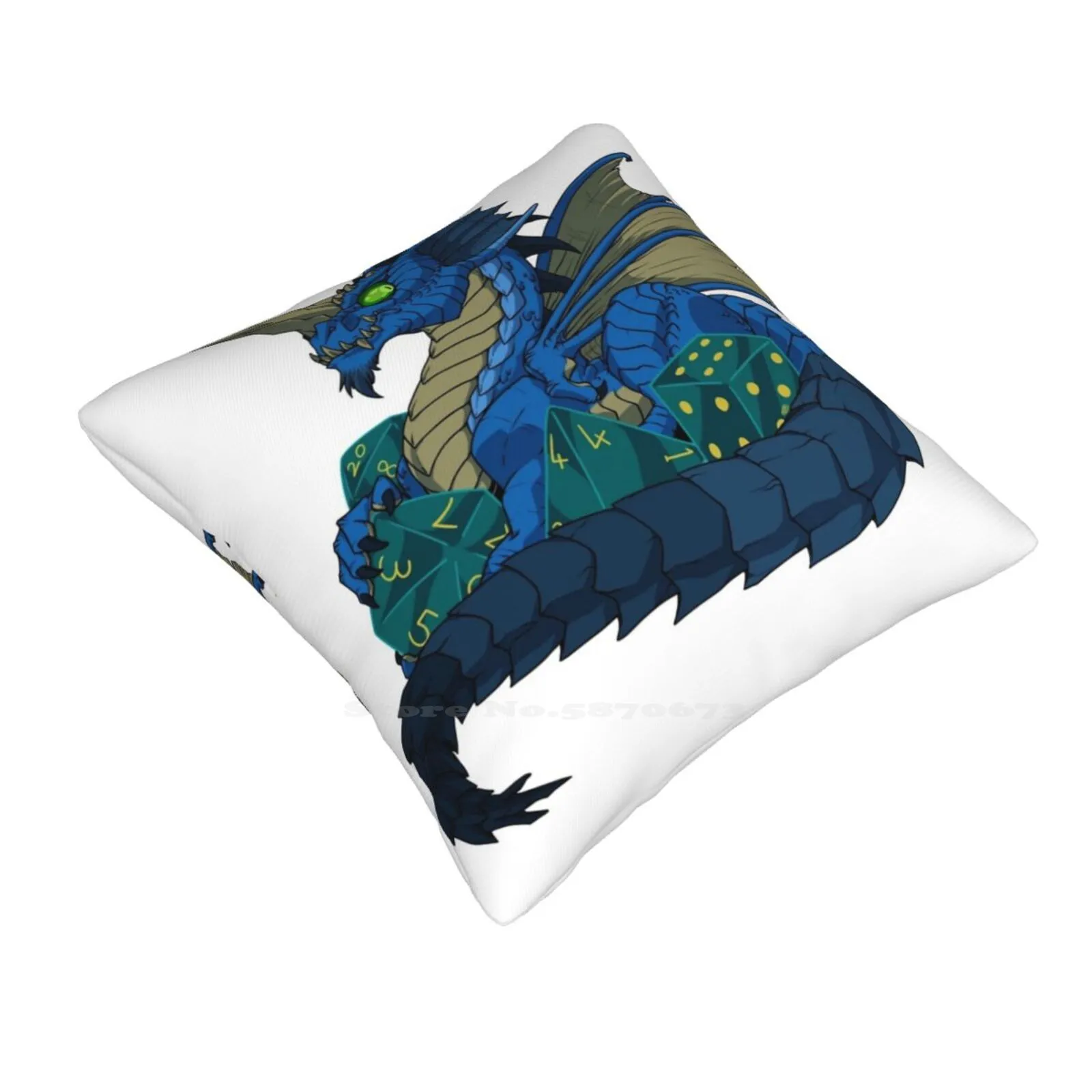 Little Blue Dragon Fashion Sofa Throw Pillow Cover Pillowcase D D Dnd And Blue Dragon Dice