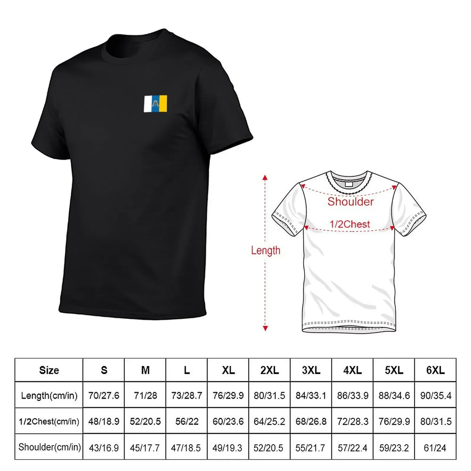 Canary Islands flag T-Shirt sports fans shirts graphic tops mens clothes