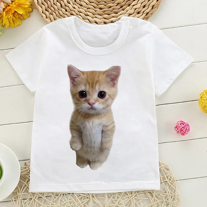 Kid T Shirt Cat Kawaii Manga Japanese Anime Children T-shirt Kids Clothes Tshirt Tops Tee Boys Girls Tee Baby Cute Y2k