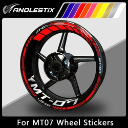 AnoleStix Reflective Motorcycle Wheel Sticker Hub Decal Rim Stripe Tape For YAMAHA MT-07 MT07