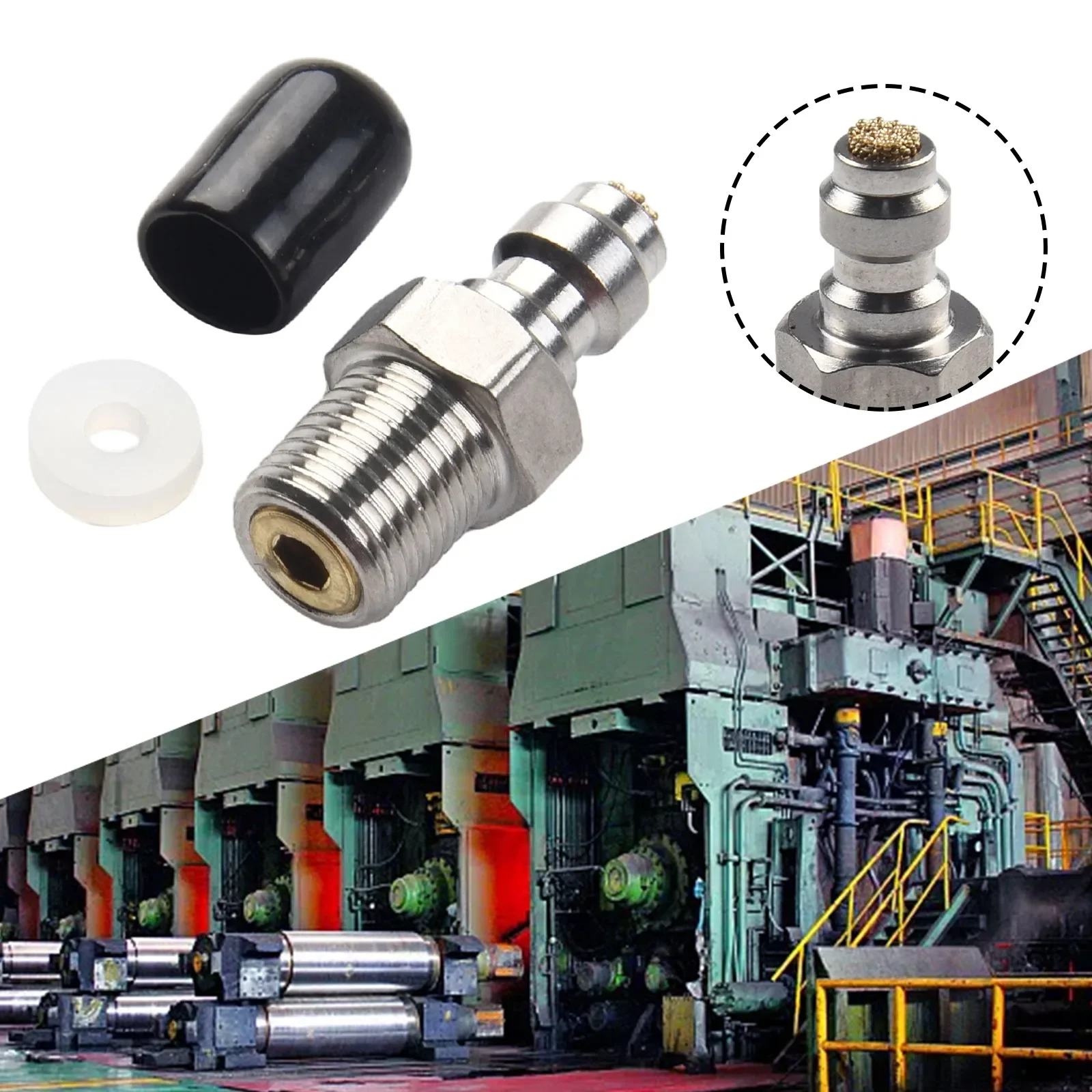 M10 Male Connector With Filter With Check Valve Quick Connect Check Valve PCP Filling Joint High Pressure Pumps Accessories