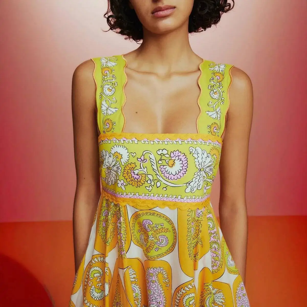 

Summer New Sexy 2026 Strapless Elegant Printed High-Waisted Flared Dress For Women