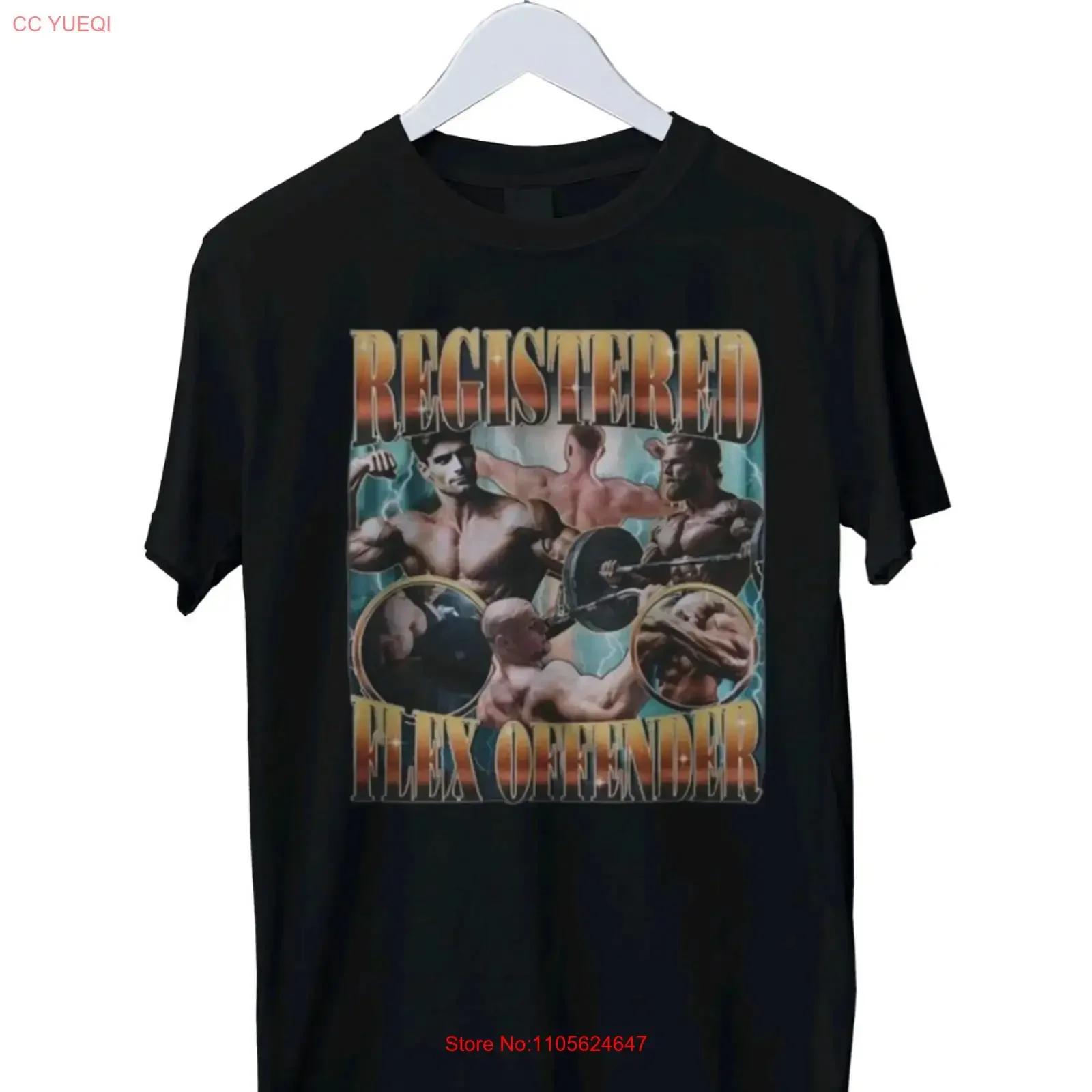 Registered Flex Offender Print Mens T Shirt S M L XL 2 3 4 long or short sleeves vintage Washed Stretched homme Stylish