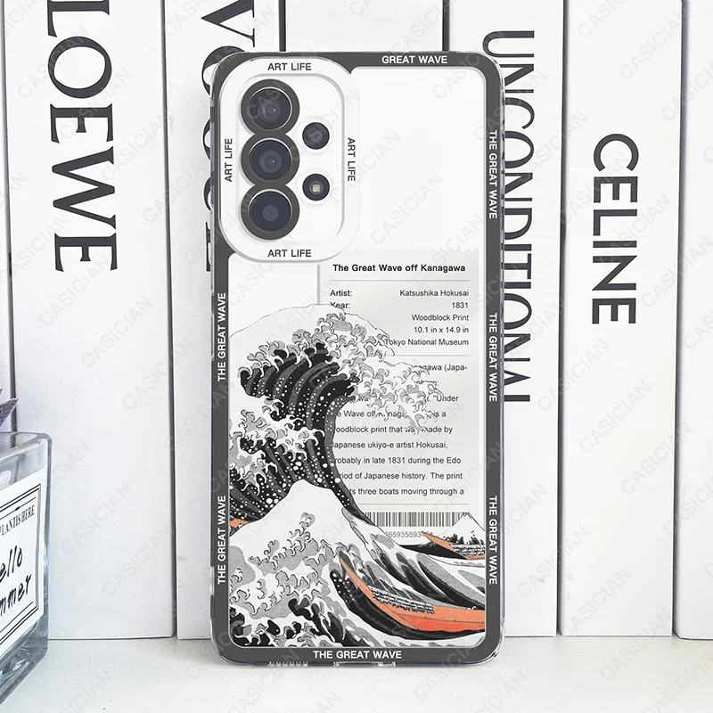 The Great Wave Off Kanagawa Case For Samsung Galaxy S20 Plus S21 FE S22 S23 Ultra A54 5G A53 A52 S24 A34 A73 Art Aesthetic Cover