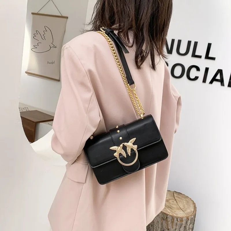 

French Minimalist Structured Crossbody Purse Leather Shoulder Bag with Adjustable Chain, Large Capacity for Office & Travel