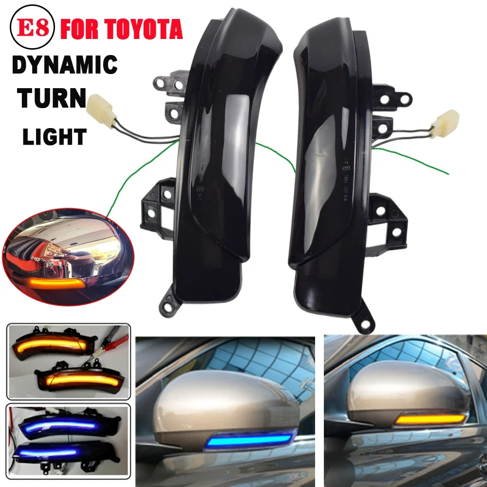 Flowing Turn Signal Light LED Side Rearview Mirror Dynamic Indicator Blinker For REIZ WISH MARK X CROWN AVALON CAMRY IQ