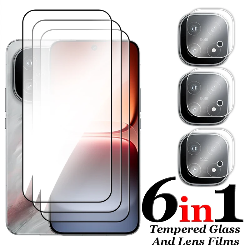 

Защитное стекло 6-в-1 для iQOO 15 5G / iQOO 15R, закаленное стекло 2.5D с полным покрытием, HD-защита экрана, пленка для объектива Vivo iQOO 15R 15