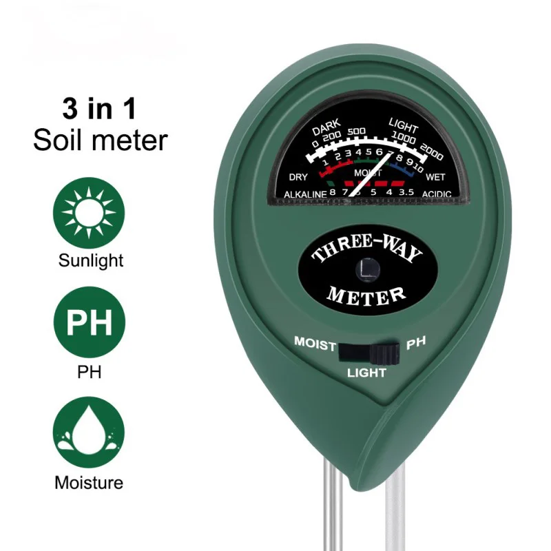 

Three-In-One Soil Detector To Measure The Ph Value of Soil Moisture and Light Intensity Tester