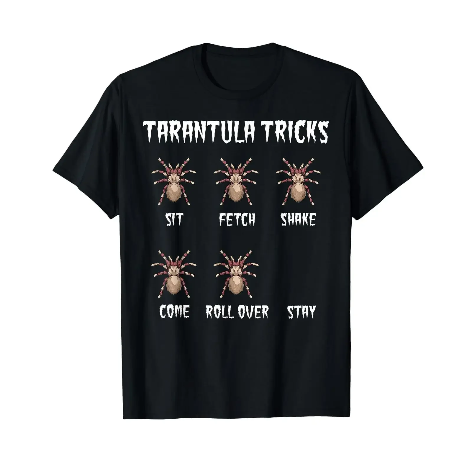 Pet Tarantula Tricks Arthropod Arachnid Spider Lovers T Shirt vintage Washed Stretched Versatile homme fashion Soft Stylish