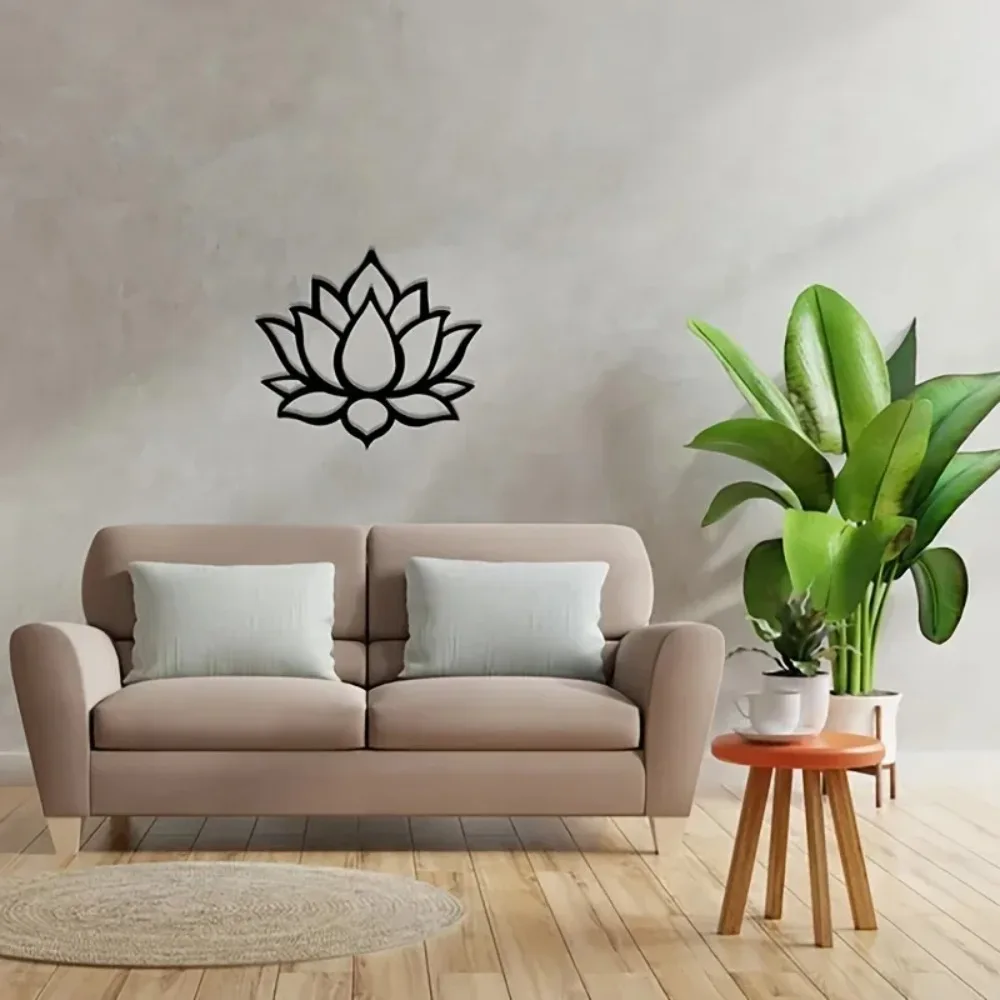 1pc Lotus Metall Wand kunst elegante Raum dekoration | Perfekt für Weihnachts geschenke & Heim dekoration | stilvolle Szene Wandbehang Akzent