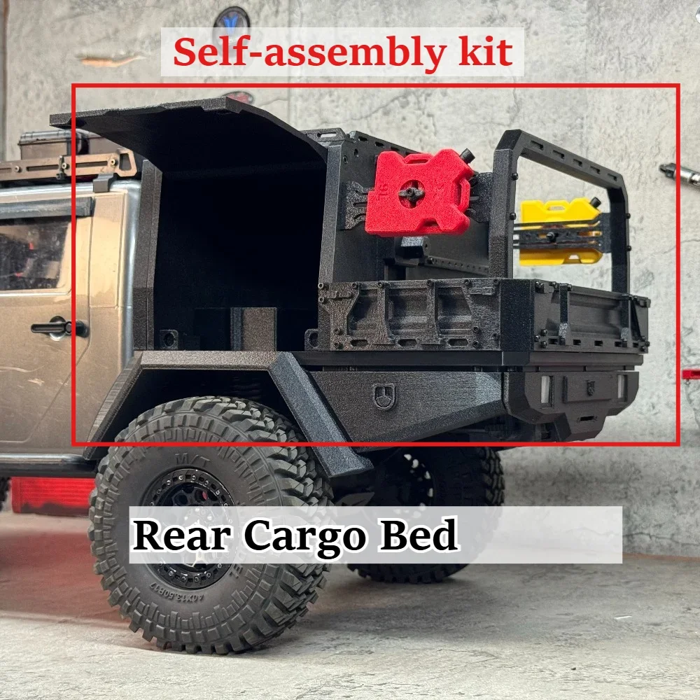 Simulation RC Crawler Rear Bed 1/8 custom size Hunting Half Box Mod Accessory For CrossRC EMO X4 Big Leopard Off Road Model Part