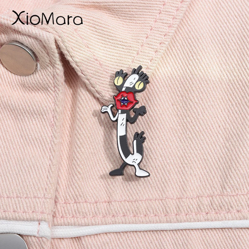 Cartoon Anime Character Enamel Pin Cute Monster Metal Brooch Lapel Backpack Badges Gifts for Friends Fans Accessories