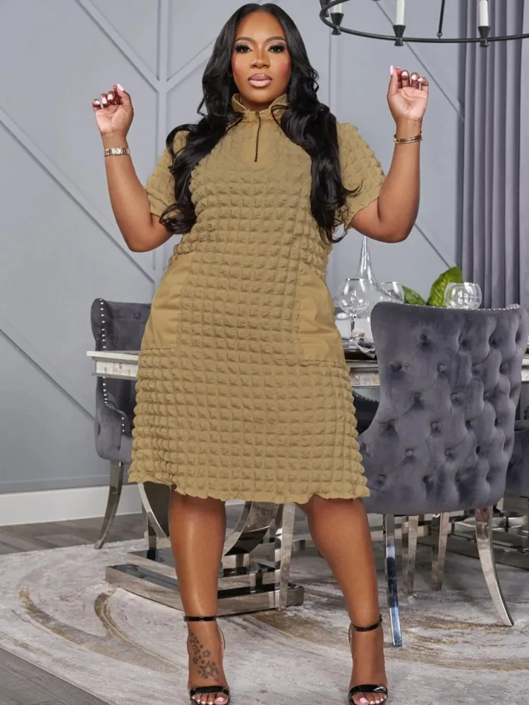 African Dresses For Women Elegant Polyester 2025 New Plus Size Abayas Dashiki Robe Kaftan Midi Dress Turkish Africa Oversized