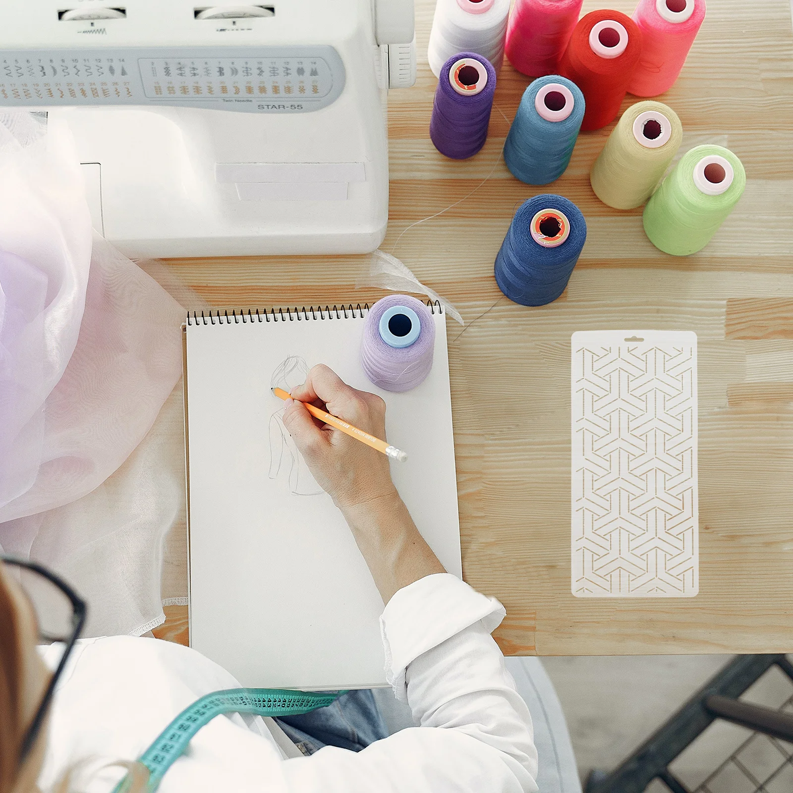 

Diy Quilting Template Reusable Sewing Tool For Patchwork Embroidery Stitches Practical Sturdy Pp Ruler Small Template Hand