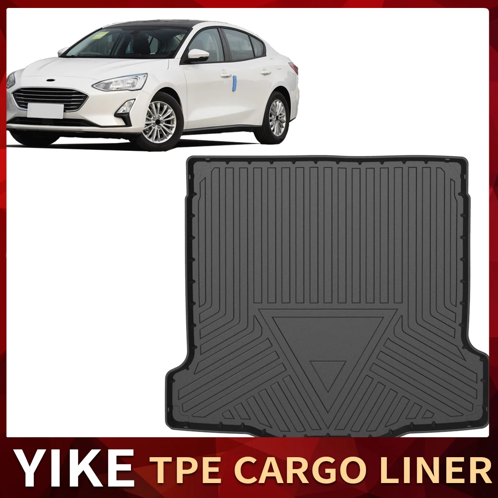 

Для Ford Focus G4 2018-2022 седан, авто, грузовой вкладыш, всепогодный TPE, нескользящие коврики в багажник, поднос для багажника, ковер, аксессуары для интерьера