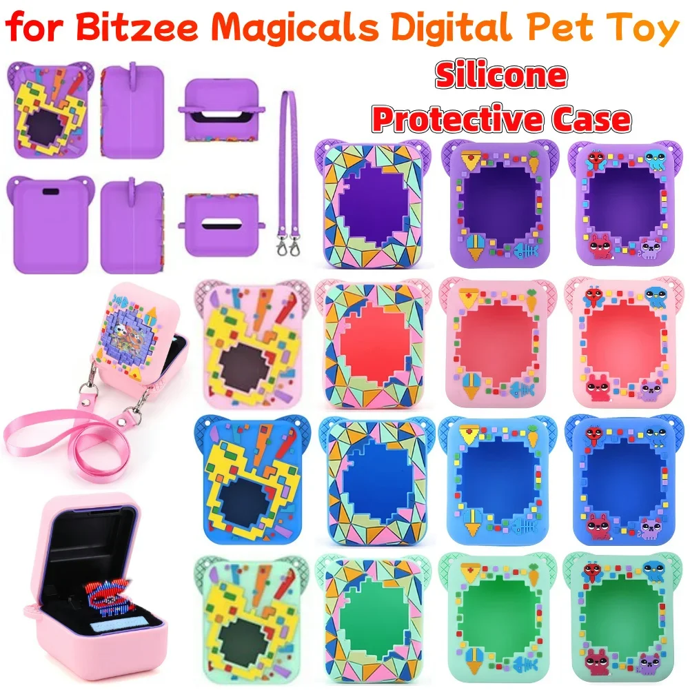 Silicone Case Cover Protective Skin Sleeve Shockproof Protective Holder Skin Protector Cover for Bitzee Magicals Interactive Toy
