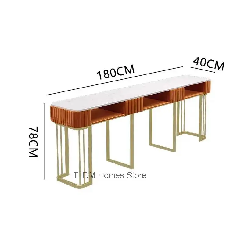 Nordic Style Modern Nail Table Trendy Aesthetic Glam Luxury Nail Table Cool Professional Bureau Manucure Salon Furniture