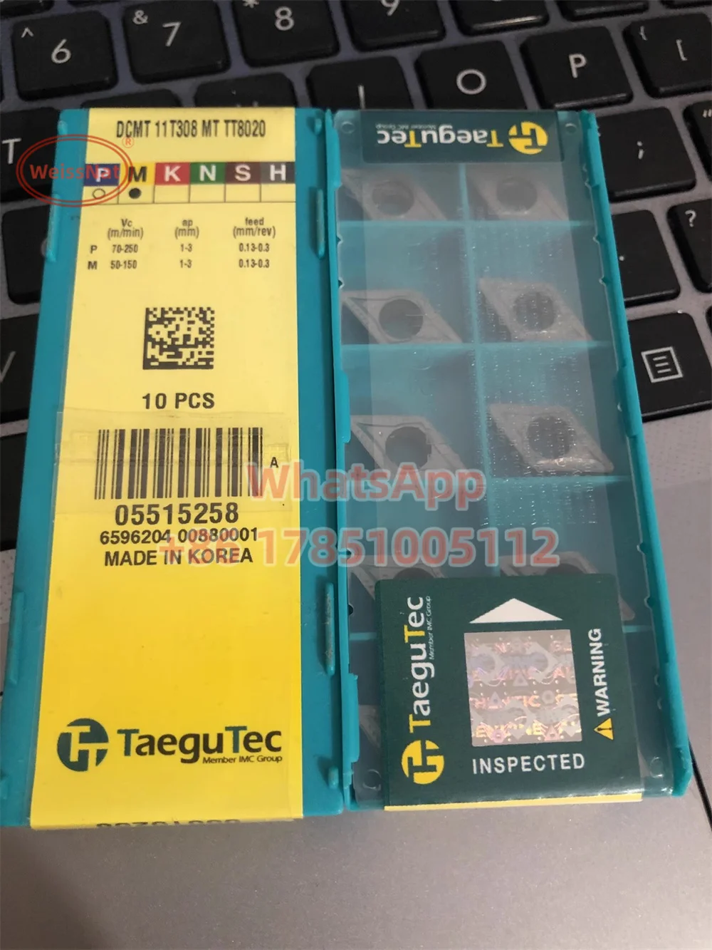 Taegutec DCMT11T304 DCMT11T308 TT8020 Carbide Insert DCMT  Inserts