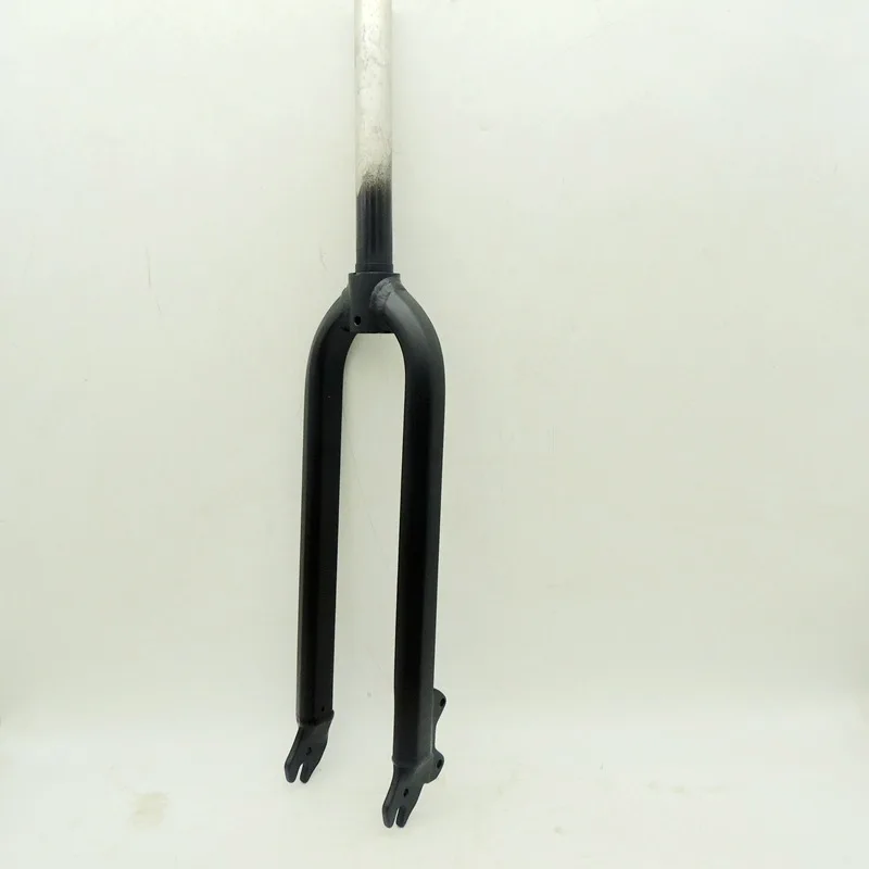 

Велосипедная вилка Shanma с прямой трубой, алюминиевая, окрашенная в черный цвет, для фикс-байка, с амортизатором, жесткая вилка.