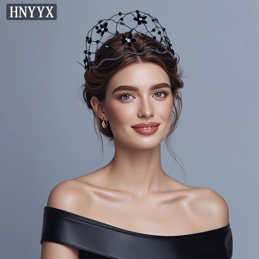 

YouLaPan Exquisite Bridal Wedding Headbands Handmade Rhinestone Weaving Fashionable Hollow Women's Banquet Party Head Hoop YXA30