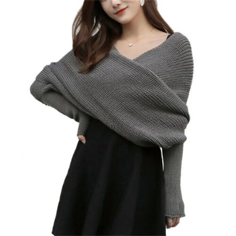 5 Colors Knitted Sweater Tops Casual Shawl Women Long Scarf With Sleeves Wool Knitted Scarves Women Thick Warm Cardigan Outdoor