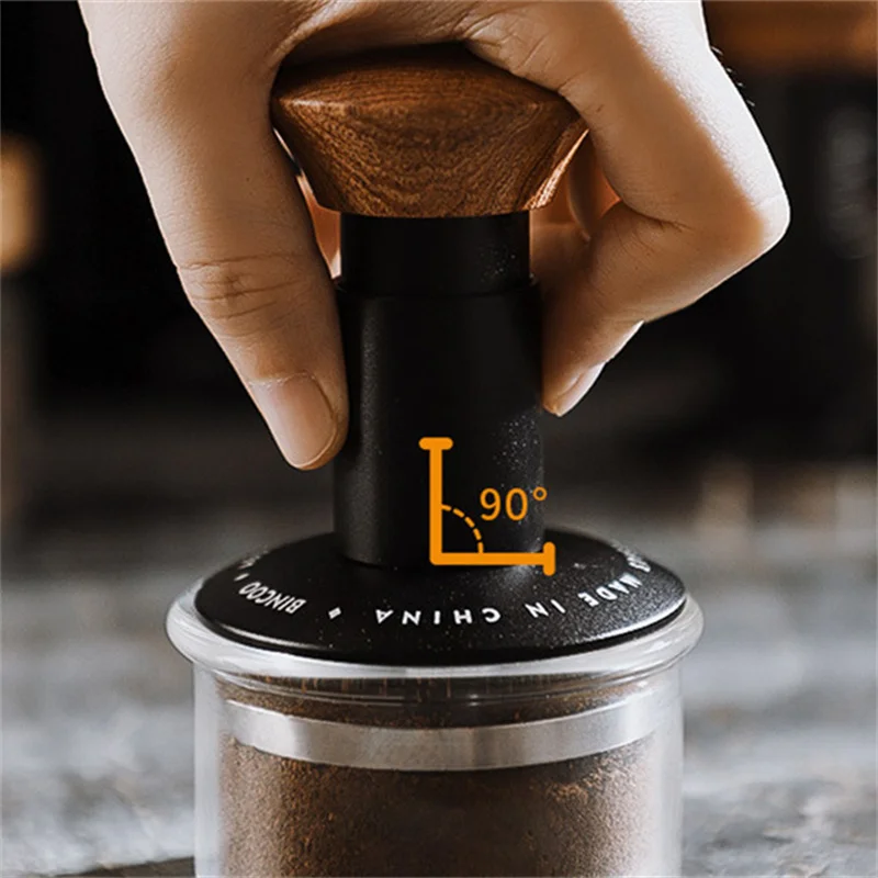 Coffee Tamper Ripple Base Espresso Tamper Barista Spring Loaded Coffee Tamper 51.35mm/53.75mm/58.35mm