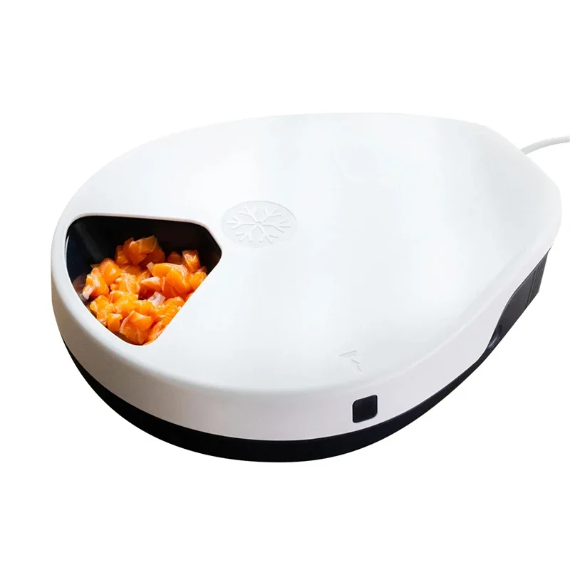 

Automatic Pet Feeder for Wet Food with Cooling 5 Meal Timer Dispenser Semiconductor Refrigeration Keeps Food Fresh for 12H