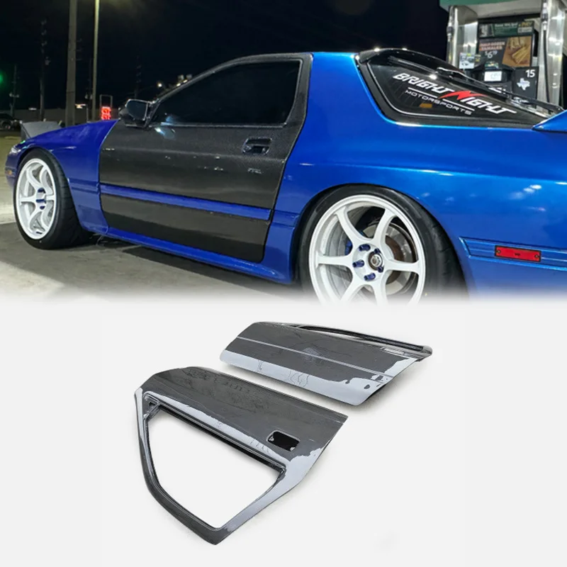 

For OEM Style Carbon Fiber Doors for 1990+ Mazda RX-7 FC3S (Facelift Model) - Fiberglass Option Available - Direct Bolt