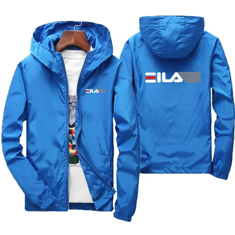 New Spring and autumn men\'s jacket, stylish casual men\'s and women\'s jacket with hood and zipper, outdoor jogging sports jacket