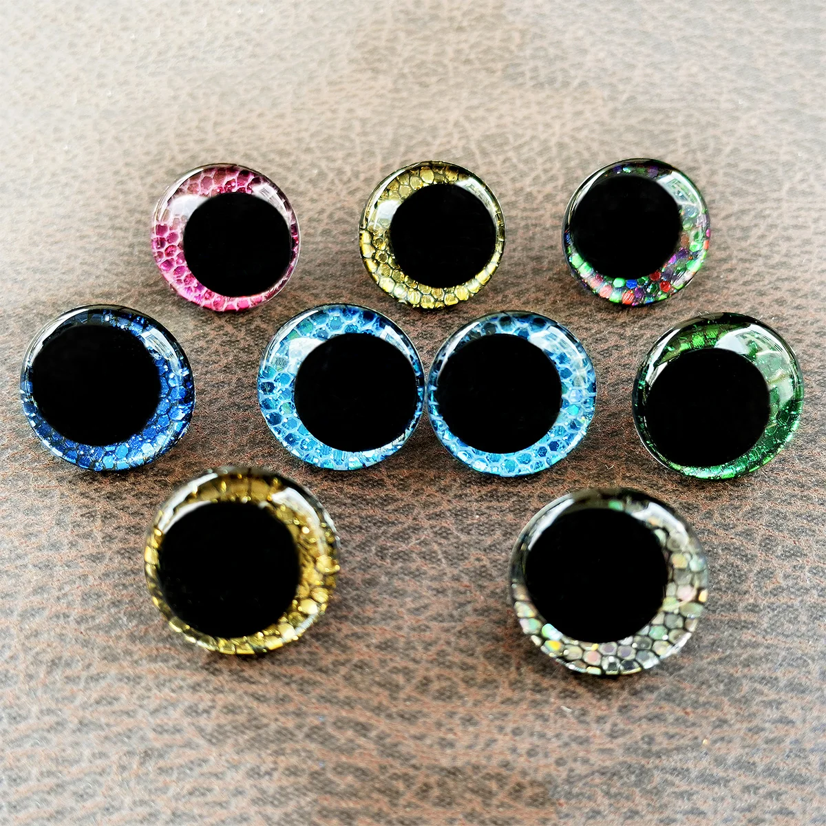 3d glitter olhos para diy, 20pcs, 20pcs, acessórios diy, para brinquedos de crochê, bonecas amigurumi, pelúcia, brinquedo macio, 18mm, atacado