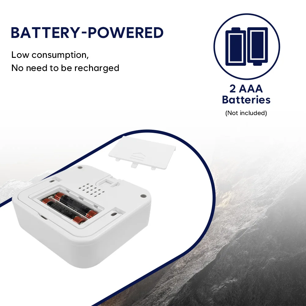 كاشف غاز رادون صغير بتقنية أيونية راديون متوسط طويل المدى/راادون للمفتاح القصير متوسط 2 * بطارية AAA (غير متضمنة)