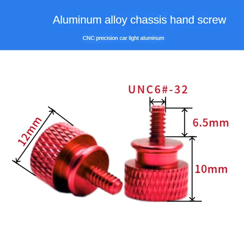 10Pcs/Lot UNC6 -32 M3.5 Hand Screw For GPU Holder PSU Computer Case Side Panel Screws PC Assemble Watercooling