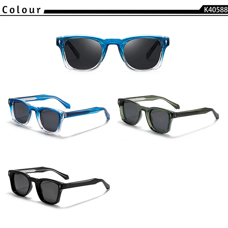 CATERSIDE Occhiali da sole polarizzati da uomo quadrati alla moda Design del marchio Occhiali da sole di tendenza Occhiali da viaggio per feste all'aperto da donna Uv400