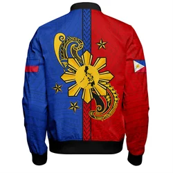 Harajuku 3D Printing RepublicOf The Philippines Flag Jacket Philippines Happy IndependenceDay Graphic Jackets Cool Mens Clothing