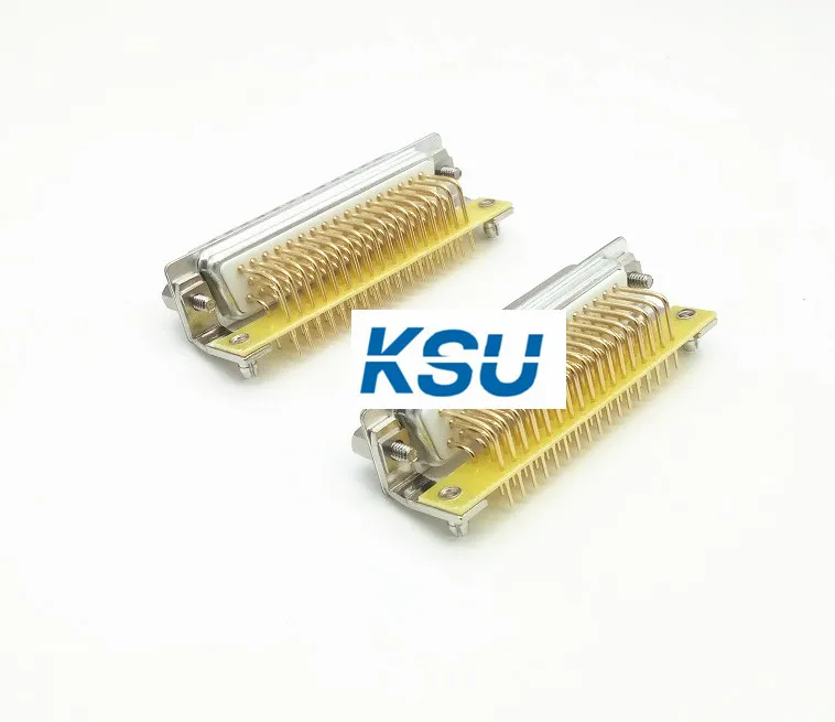 DR50 90degree Male Gold plated plug HDR50 bent pin type Three row Female plate Connector D-SUB DB50 Female 3 row of 50 pin