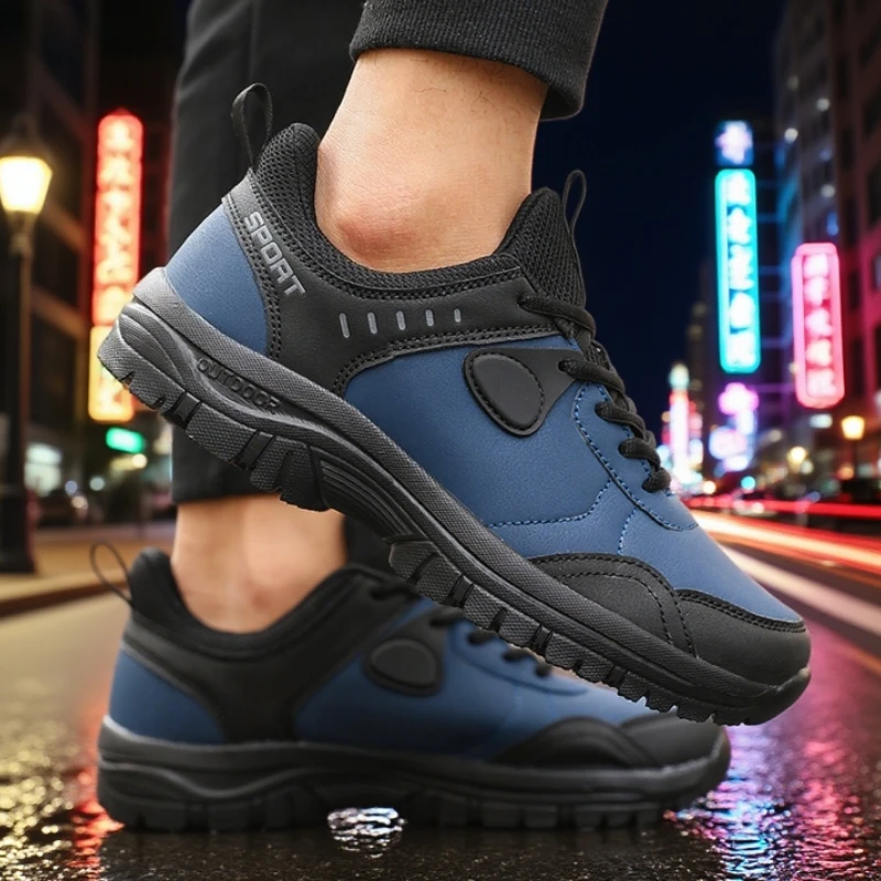 

Men's Hiking Shoes Waterproof Comfortable Breathable Work Shoes Easy To Clean Wear-resistant Outdoor Camping Adventure Sneakers