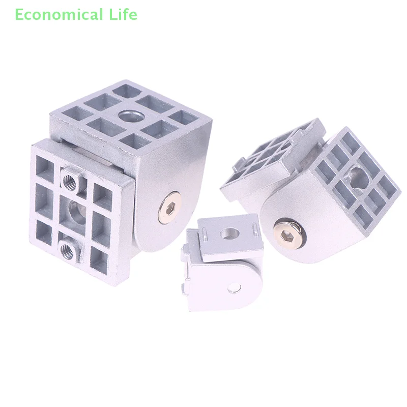 1PCS 2020/3030/4040 Zinc Alloy/Aluminum Profile Living Hinge Fittings Right Angle Flexible Pivot Joint Connector