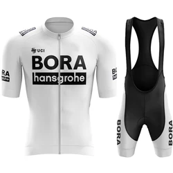 사이클링 맨 남성 의류 2026 저지 UCI BORA 프로페셔널 셔츠 비브 의류 세트 남성 세트 여름 저지 스포츠 반바지