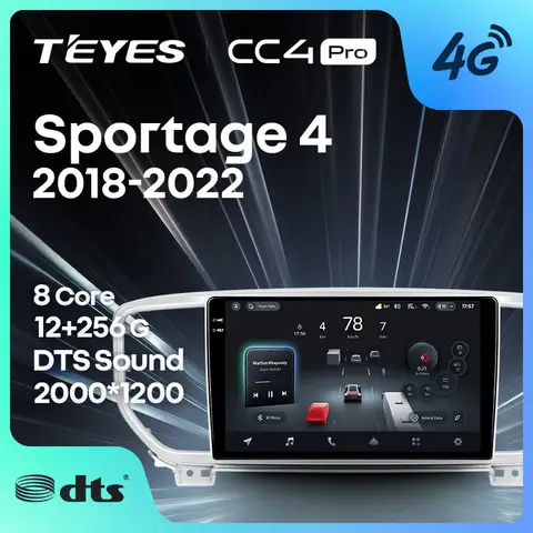 TEYES CC4 PRO For Kia Sportage 4 QL 2018 - 2022 CarPlay Android Auto 2DIN Car Play Radio Multimedia Stereo