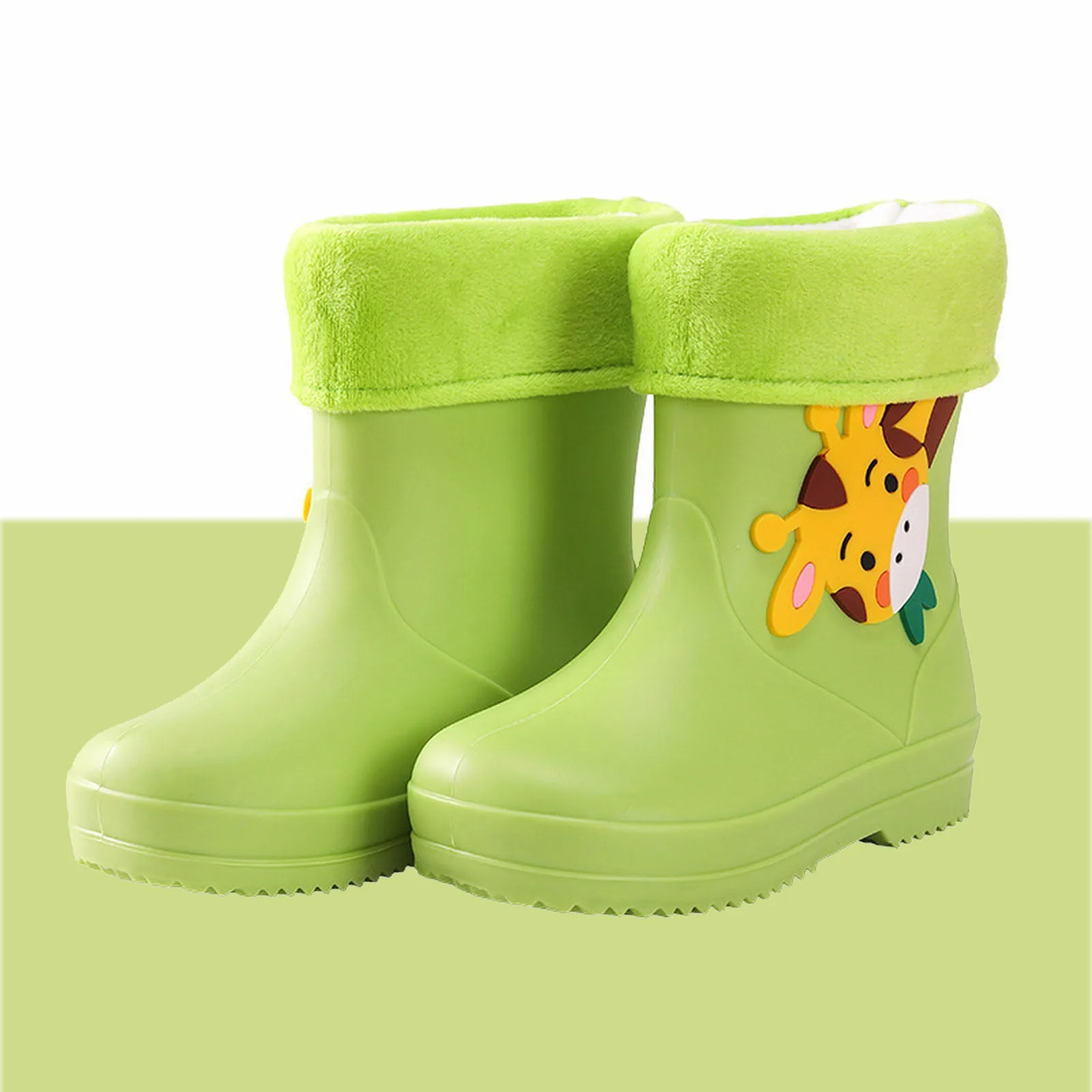 

Booties for Baby Toddlers Children Rain Shoes Boys And Girls Water Shoes Giraffe Cartoon Character Rain Shoes 12-18 Month Shoes