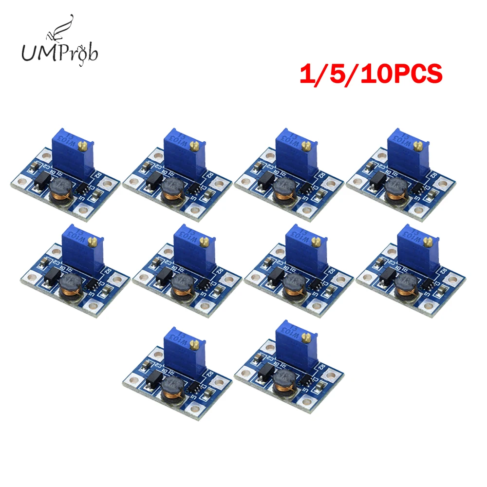 1/5/10PCS  2-24V to 2-28V 2A DC-DC SX1308 Step-UP Adjustable Power Module Step Up Boost Converter for DIY Kit