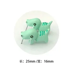 European and American-style adorable cartoon animal earrings featuring corgi, white puppy, whale, dinosaur, shark motifs, with s